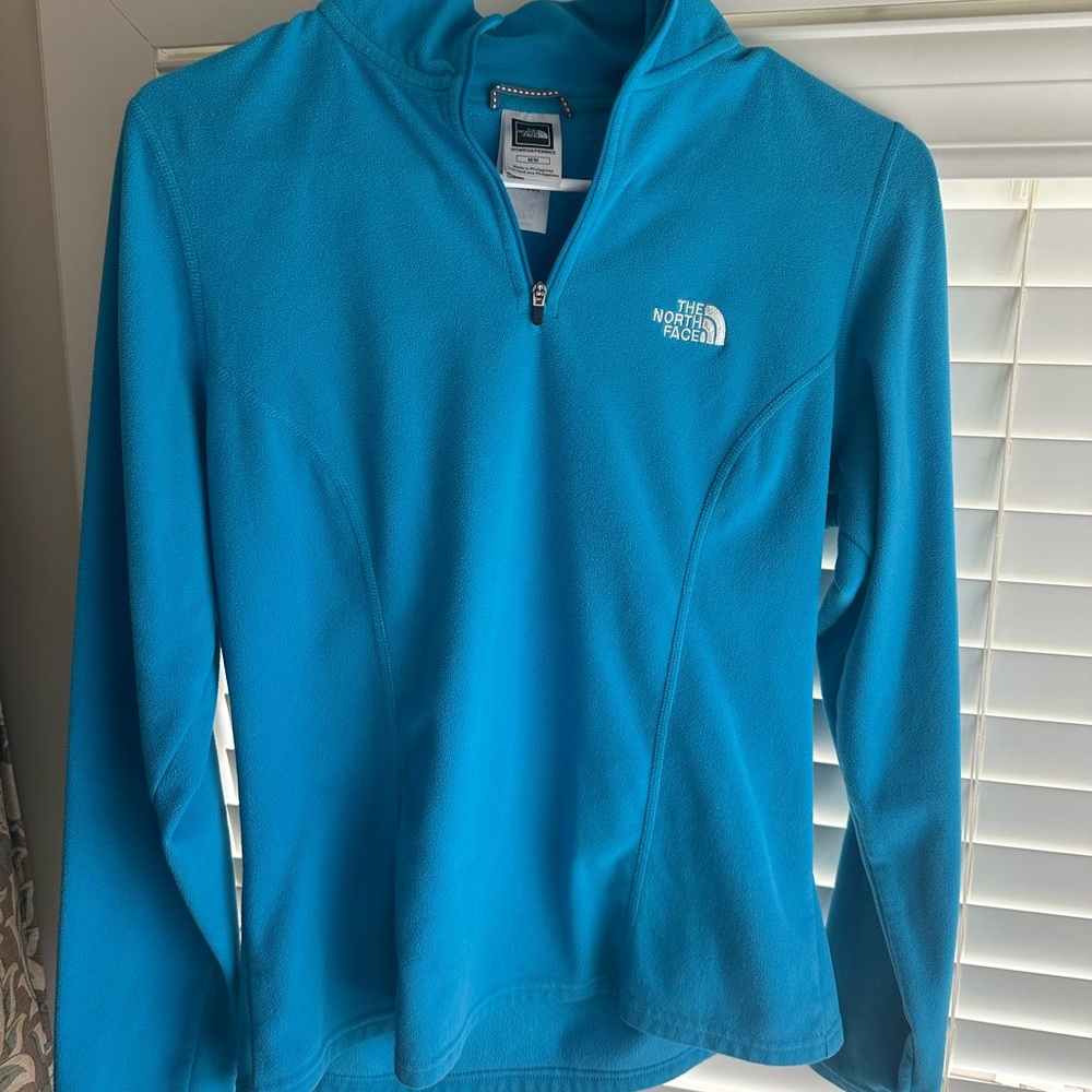 The North Face Women's Bright Teal Quarter-Zip Fleece Pullover